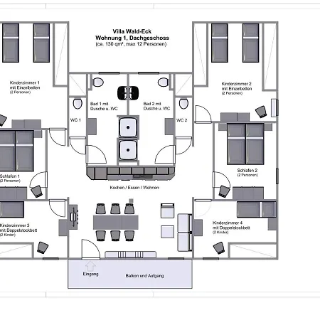 Ueckeritz, Wald-eck - Dachgeschoss
